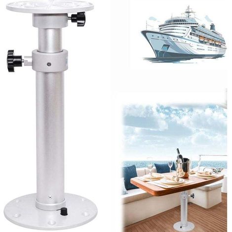 Standard-Tischbein für Boot, Caravan, Wohnmobil, Wohnwagen, höhenverstellbar, Cockpit-Tischbein mit Edelstahl 460MM-700MM (1/4)