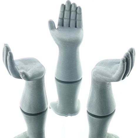 Kaemingk – Écarteurs mains gris pour pots ronds 9 cm – Polyrésine, lot de 3