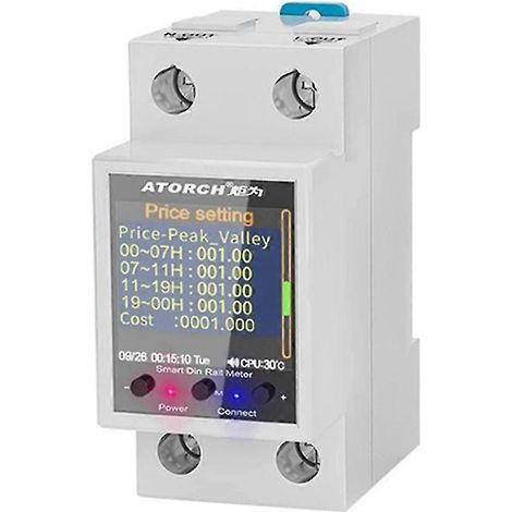 ATORCH GR2P Wattmètre de voie AC50-320V Moniteur de courbe de tension à affichage numérique Version de base Ampèremètre (kilomètre-nanoseconde) (1/5)