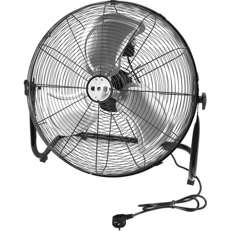 Ventilador de Pie Industrial 20 Pulgadas, 180W, Aluminio, 4 Velocidades, Alcance 25m – Ideal para Taller y Exterior (1/5)