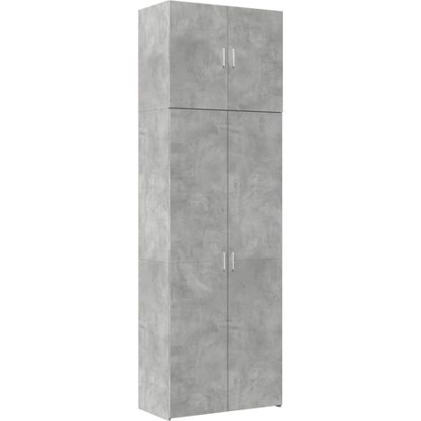 Maison Exclusive - Credenza Grigio Cemento 80x42,5x249 cm in Legno Multistrato (1/5)
