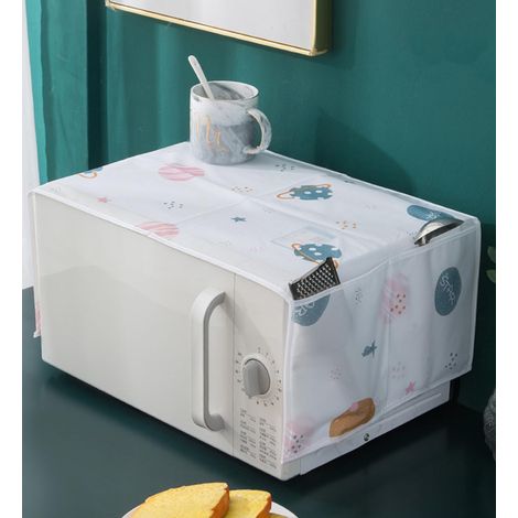 Housse de protection décorative pour four à micro-ondes et appareil de cuisine avec poches de rangement, planète (1/5)