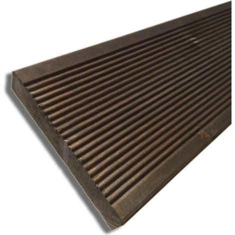 Pavimento Antiscivolo in Pino Massello Nordico, da 300 cm - Wengè (1/3)