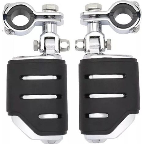 Repose piedi parte carter + supporto SF2 moto cromo