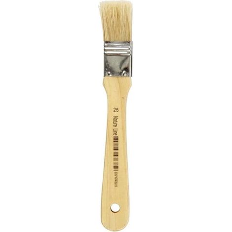 Set de pinceaux pour vernis-colle - 25 mm - 12 pcs - Brosse en poils de porc - Manche en bois