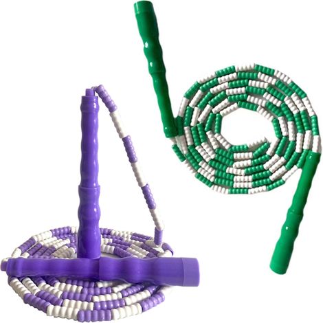 Cordes à sauter à perles pour enfants et adultes, longueur ajustable, idéales pour l'entraînement. (1/5)