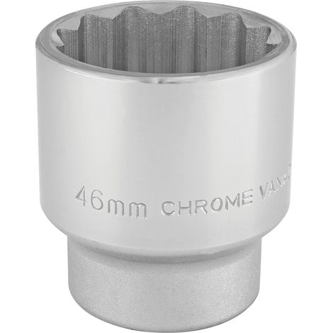 Draper 3/4" Square Drive 12-Point Socket (46mm, Polished Chrome, Model 16706) (1/5)