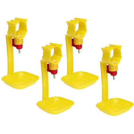 Abreuvoirs automatiques pour poules, lot de 4 abreuvoirs en plastique pour volailles (1/5)