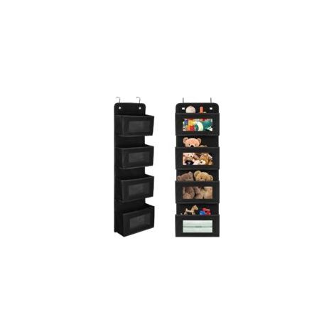 Organisateur de rangement suspendu - 1, 4 compartiments étagère tissu non tissé épais 4 poches 2 crochets - Armoire (1/5)