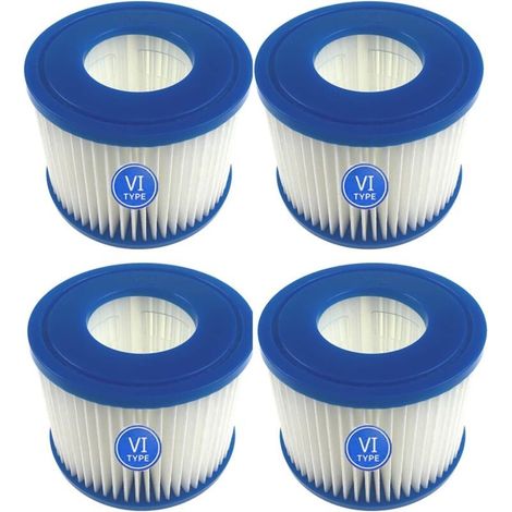 Cartouches filtrantes de Rechange pour Piscine Lay-Z-Spa Bestway Flowclear Filtre de Piscine Bestway VI, pour Monaco Taille 6-58323, 4 pieces (1/5)