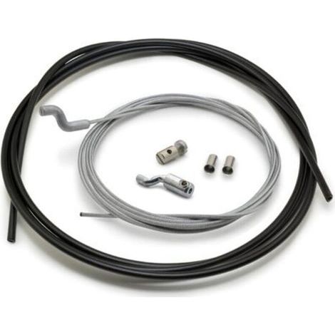 Câble de Gaz Souple Ø1.5mm avec Embout Z Gaine et Serre-câble en Z Accélérateur Carburateur Poignée Kit de Réparation pour Tondeuse Débroussailleuse Motoculteur Jardin