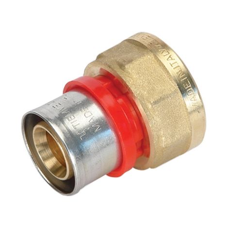 RACCORDO PRESS DIRITTO FEMMINA COMPACT PER MULTISTRATO- 20 x 2,0 - 1/2- TIEMM- pezzi 1