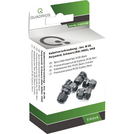 N/A Quadrios 2102CA128 M20 PA66 noir 1 set (1/5)