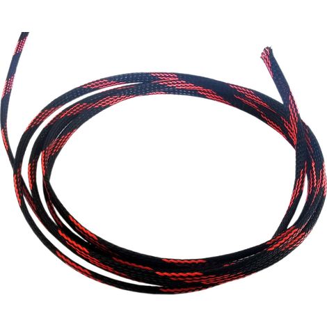 Trenza de poliéster 6/12 mm rojo/negro 1 MB