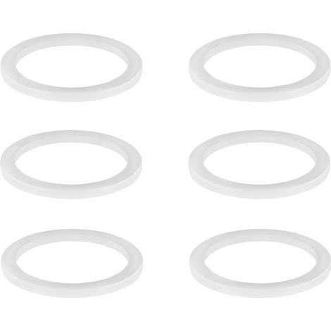 Lot de 6 Bagues coulissantes, Plastique, Diamètre 18 mm, Pour serrures et poignées