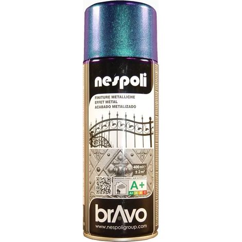 Peinture Aérosol NESPOLI - Effet Métal Bleu (180203) 0,4 L