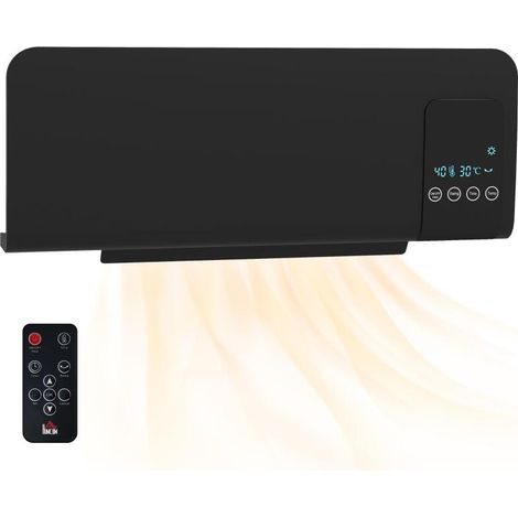 Chauffage électrique d'appoint – 1000/2000 W – 54.5 × 12 × 21.5 cm