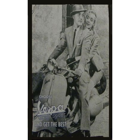 Petite Plaque métal de collection Vespa Balade en Amoureux