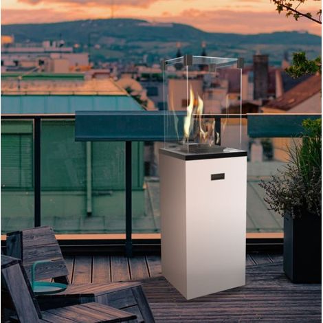 CALEFACTOR DE GAS EXTERIOR PATIO SLIM BLANCO
