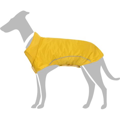 Imperméable pour chien avec bandes réfléchissantes, en polyester jaune, taille L (1/5)