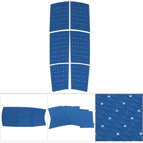6PCS Tapis antidérapant EVA pour planche de surf, bateau, yacht - Décoration bleue (1/5)