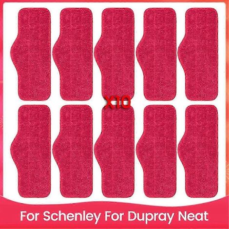AURA Lot de 10 lingettes de rechange pour balai vapeur Schenley 7 en 1, en microfibre, pour tous types de sols. (1/5)