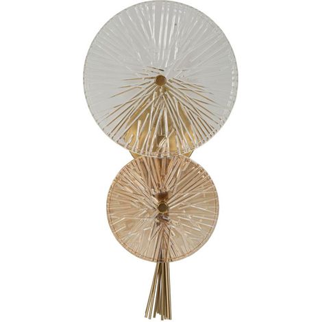 Applique murale dorée en verre, 20x14x41 cm – Lampe Sunrise (1/5)