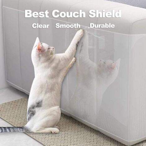 QORVA-Film protecteur anti-griffes de chat adhésif 45cm3m, pour canapé, lit, table, porte et mur, protection meubles (1/2)