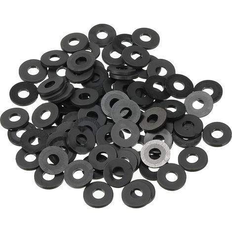 80 Paquet M3 Nylon Plat Rondelle 3mm ID 8mm OD 1mm Épais Noir (1/5)