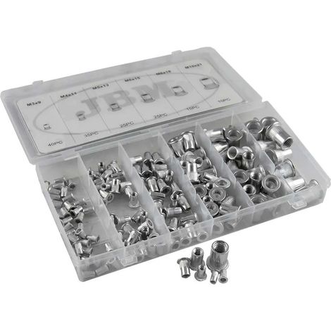 Rivetti ciechi Jbm 150 pezzi alluminio organizzato resistente