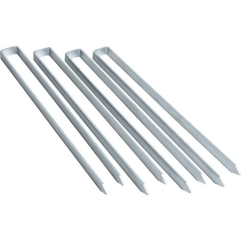 Erdanker Bodenanker 4er Set 40cm Erdspieß Metall Erdnagel Bodennagel Rosenbogen