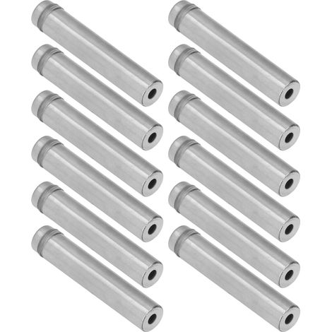 12 pièces entretoises inox 12x60 mm vis de fixation pour enseigne avec chevilles murales (1/5)