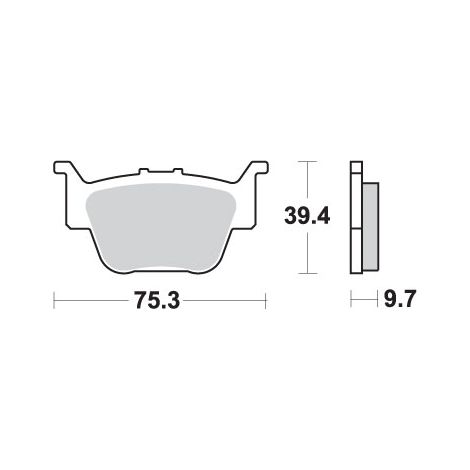 Pastillas de freno SBS KH373 Off-Road Sinter Gold. Compatibles con: Honda TRX420/650/680 (traseras).