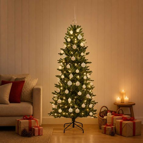 vidaXL Árbol de Navidad artificial con bolas 120 cm 150 LED (1/5)