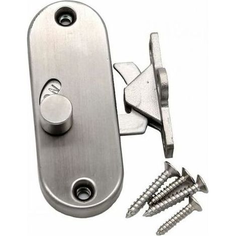 Serrure de porte coulissante à 90° à angle droit avec boucle de verrouillage de porte coulissante et verrou de porte de grange (1/5)