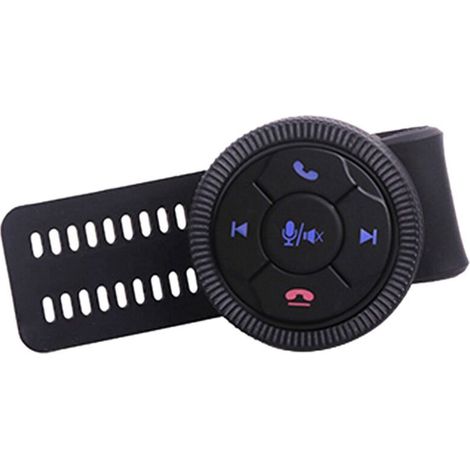 Universal steering wheel controls for cars, without round smart 5-button controls, black side control - AquaForge (1/5)
