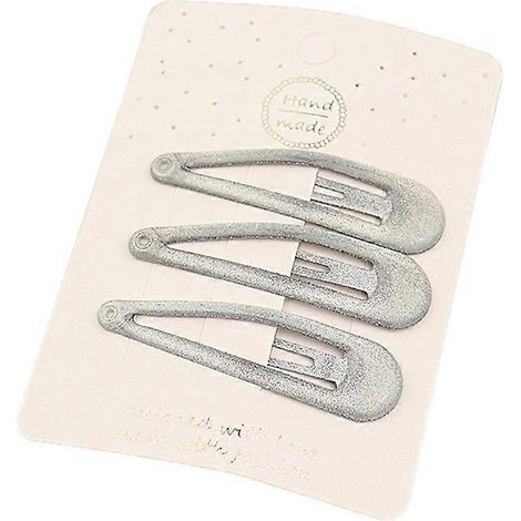 Lot de 3 pinces à cheveux en forme de cœur, faites main, pour frange - 2 petites gouttes d'eau (1/5)