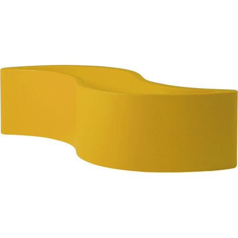 Wave Pot Giallo zafferano Vaso decorativo in polietilene originale Slide colorato giardino di design esterno interno bar ristorante hotel