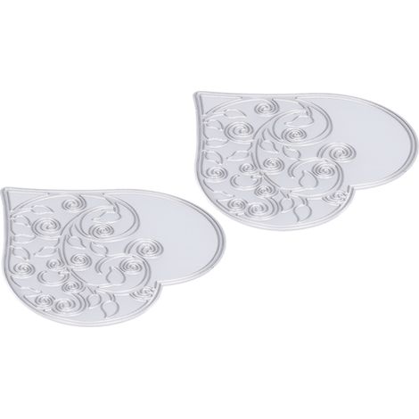 Lot de 2 moules de découpe métal cœur branche, gabarit DIY scrapbooking, embossage décoratif pour album photo, sûr et précis (1/5)