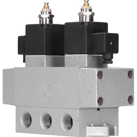 Électrovanne 3 positions 5 voies à double commande électrique pour équipement pneumatique G3/8in K35D2H‑10DC 24V (1/5)