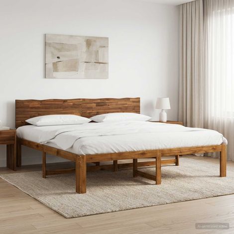 Cama doble con cabecero ROSTOCK Natural 193 x 203 cm (1/5)