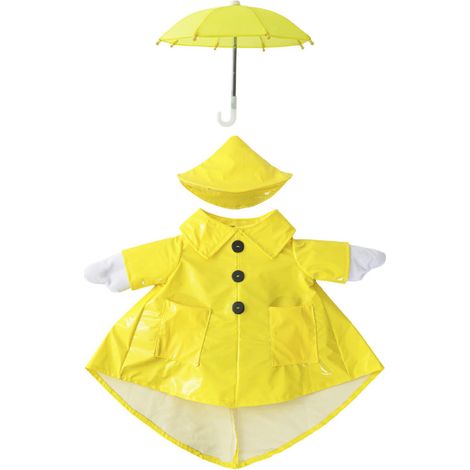 Regenkombi für gelbe Gänse – Regenschirm und Hut – für 58 cm große Gänsefigur – Gartendekoration (1/5)