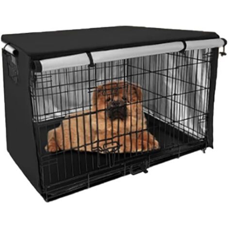 Housses De Cage pour Chien, Bache Cage Chien, Housse De Niche en Polyester pour Animaux De Compagnie, Matériau Imperméable Ombrage Respirant Bâche De Protection Cage Chien (1/5)
