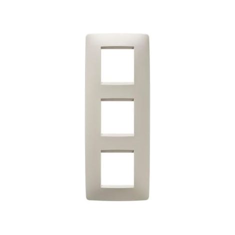 PLAQUE ONE INT. 2+2+2P V IVOIRE GEWISS GW16127TI