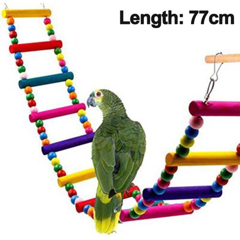 Jouets perroquets corde naturelle colorée, échelle et pont suspendus, accessoires cage flexibles