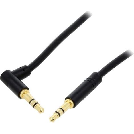 Cable Jack 3.5mm 3pin Male vers Male angulaire 0.5m