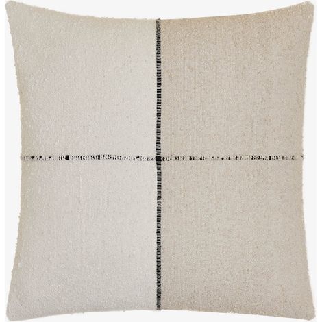 Coussin carré en coton (45x45 cm) Louisa Design SKLUM Noir - Beige Lino (1/5)