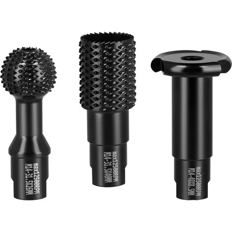 3-piece angle grinder wood carving tools, spherical rotary grinder head angle grinder attachments, electric carving tools for 115/125 angle grinders, M14 thread