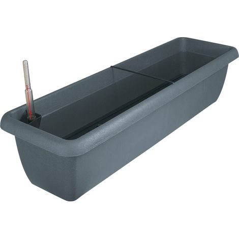 Geli – Jardinière AQUA ANDALUCIA 80 cm avec système d'arrosage – Anthracite, plastique, L 80 x l 23 x H 18 cm