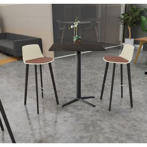 Pied de table d'intérieur Ø 60 cm en acier noir Sybella